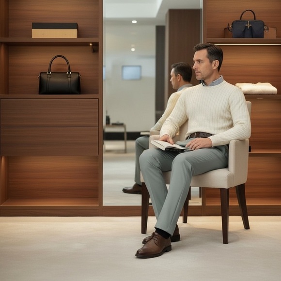 TimelessFlex Men’s High-Stretch Straight Fit Pants – Black | 36x30 | NWT - Picture 6 of 7